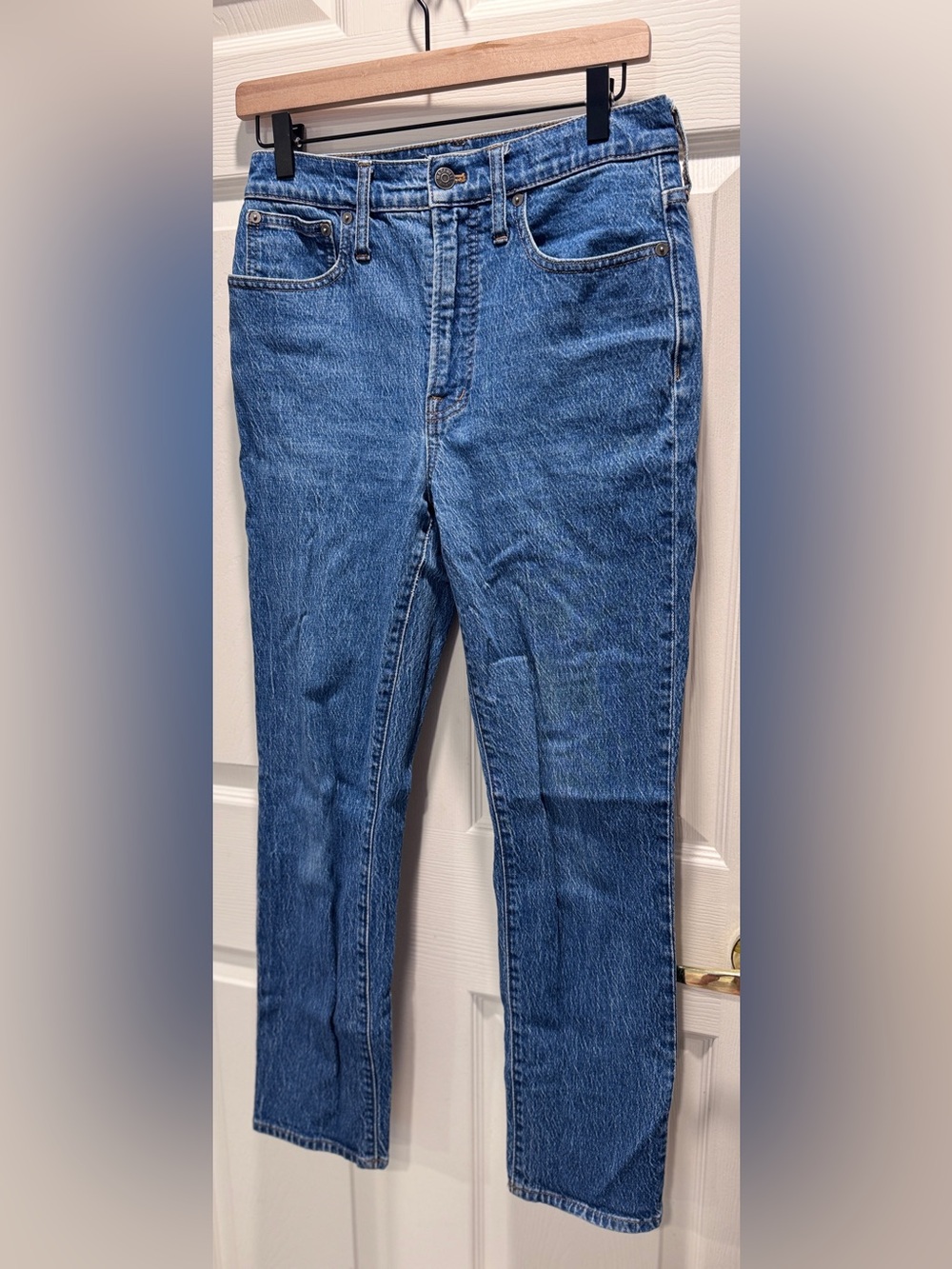 Madewell The Perfect Vintage Jean High Rise Straight Leg Blue Denim Size 27 - Picture 4 of 11